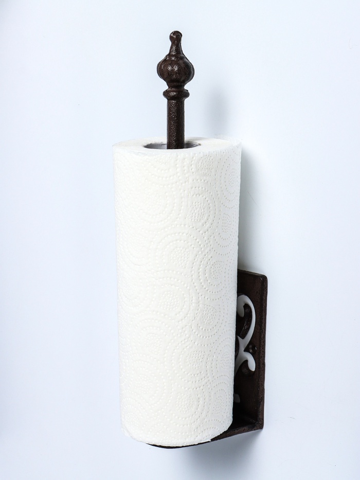 Фигурка чугун, держатель для полотенец бумажных «Узор», 10×8×32 см