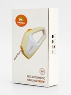 Рулетка - поводок для собак, лента 3 метра, белая/бежевая - фото 58039600