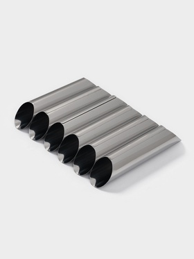 Формы для круассанов и трубочек Доляна, набор 6 шт., 12×2.5 см, нержавеющая сталь