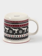 Кружка Доляна «Новый год. Олени», 380 мл, фарфор, белая - Фото 3