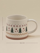 Кружка SL Home «Новый год.Ёлочки», 430 мл, фарфор, бежевая - Фото 3