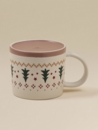 Кружка SL Home «Новый год.Ёлочки», фарфор, бежевая 10872008 - фото 319915558