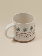 Кружка SL Home «Новый год.Снежинки», фарфор, бежевая 10872009 - фото 319915562