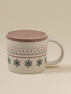 Кружка SL Home «Новый год.Снежинки», 430 мл, фарфор, бежевая - Фото 6