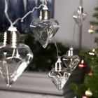 УЦЕНКА НИТЬ ROSA. 3 м, с насад. "Лампочки кристалл" 5 см, IP20, Н.С. LED-80-12V, 8 режимов, БЕЛЫЙ 69 - Фото 2