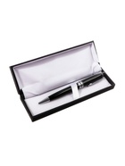 УЦЕНКА Ручка подарочная шариковая в кожзам футляре поворотная Директор корпус черный с серебром 5922 - Фото 4