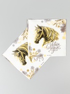 Салфетки бумажные «Золотая лошадь», однослойные, 24?24 см, 20 шт. (комплект 2 шт) - фото 53417432