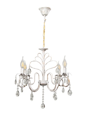 {{photo.Alt || photo.Description || 'УЦЕНКА Люстра «Фредерика» 5×40 Вт E14 белый+золото 58×58×65 см BayerLux'}}