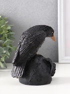 Фигурка гипс «Ворон на черепе», 12×12×8 см, чёрная - Фото 3