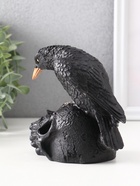 Фигурка гипс «Ворон на черепе», 12×12×8 см, чёрная - Фото 4