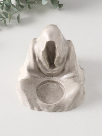 Подсвечник на 1 свечу «Безликий», 11×11×11.5 см, серый