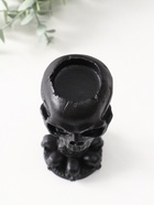Подсвечник на 1 свечу «Череп на ножке», 16×6.5×7.5 см, чёрный - Фото 5