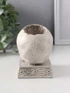 Подсвечник на 1 свечу «Череп на пьедестале», 10×7×10.5 см, серый - Фото 3