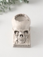 Подсвечник на 1 свечу «Череп на пьедестале», 10×7×10.5 см, серый - Фото 5