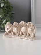 Фигурка гипс «Черепахи ничего не вижу, не слышу, не скажу, не делаю», 13×4.5×5.5 см, слоновая кость - фото 809146371