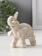 Фигурка гипс «Слон Махараджа», 10×5.5×9.5 см, слоновая кость - фото 52746050