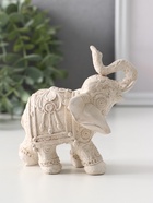 Фигурка гипс «Слон Махараджа», 10×5.5×9.5 см, слоновая кость - фото 52746051