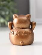 Фигурка гипс «Кот манэки-нэки», 5.5×5×5 см, бронза - фото 52746063