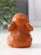 Фигурка гипс «Слон ничего не говорю», 7×5.5×6 см, красная глина - фото 52746083