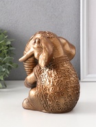 Фигурка гипс «Слон индийский большой», 14×12×12 см, бронза - фото 52746103