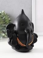 Фигурка гипс «Ганеша», 14.5×13.5×9 см, чёрная - фото 52746106