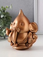 Фигурка гипс «Ганеша», 14.5×13.5×9 см, бронза - фото 52746112