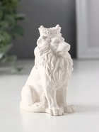 Фигурка гипс «Лев в короне», белый, 9×4×6.5 см - Фото 2