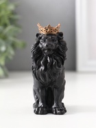 Фигурка гипс «Лев в короне», 9×4×6.5 см, чёрная - Фото 2