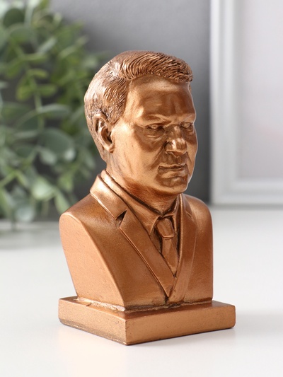 Бюст «Ельцин», фигурка гипс, 11×7×5 см, бронза