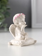 Фигурка гипс «Ангел на подушке». 6.5×5×4.5 см, перламутр - фото 52746144
