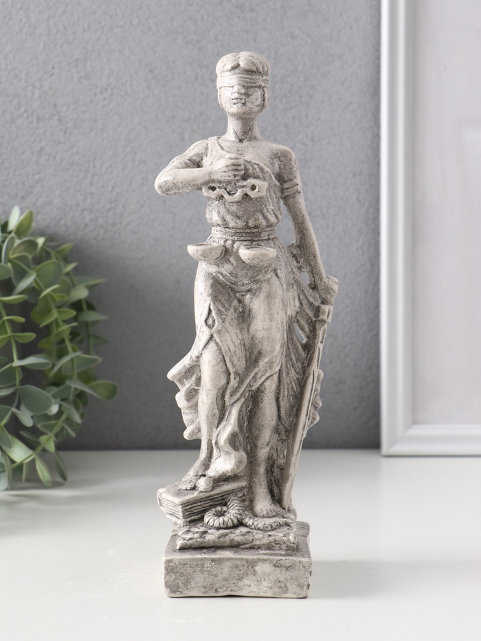Фигурка гипс «Фемида - богиня правосудия», 23×8×7 см, серая