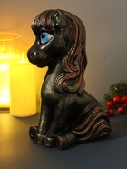 Копилка для денег «Лошадь», 12×14.5×24.5 см, золото - фото 53097052