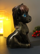 Копилка для денег «Лошадь», 12×14.5×24.5 см, золото - фото 53097054