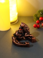 Фигурка гипс «Жеребенок на подкове», 8×8×6.5 см, бронза - Фото 1