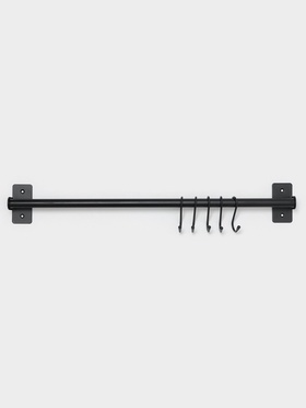 {{photo.Alt || photo.Description || 'УЦЕНКА Рейлинговая система для кухни, 57 см, 5 крючков, чёрная'}}