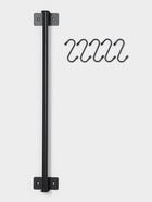 УЦЕНКА Рейлинговая система для кухни, 57 см, 5 крючков, чёрная - Фото 3