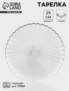 Тарелка «Магия». d=25 см, стекло, прозрачная - Фото 1