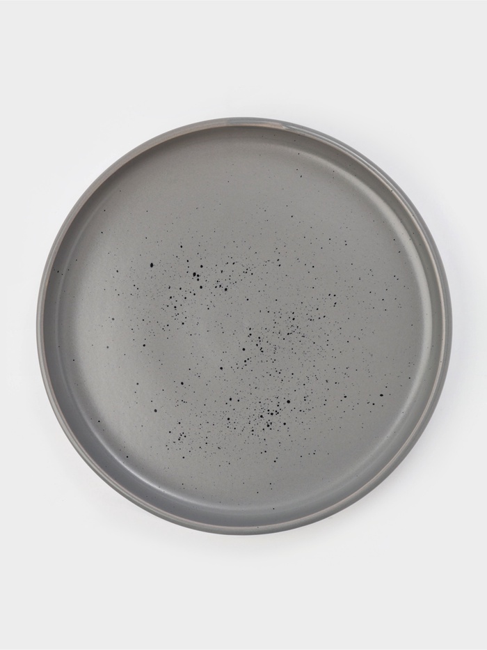 Тарелка Доляна «Гранит», d=20 см, керамика, серая - Фото 1