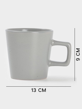 Кружка Доляна «Гранит», 340 мл, керамика, серая