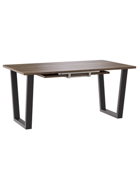 Стол раздвижной «НОРМАНД 09», 1620(2220)×950 мм, цвет дуб галифакс табак/чёрный матовый  (артикул 10924936)  большой выбор товаров оптом и в розницу по низким ценам с доставкой