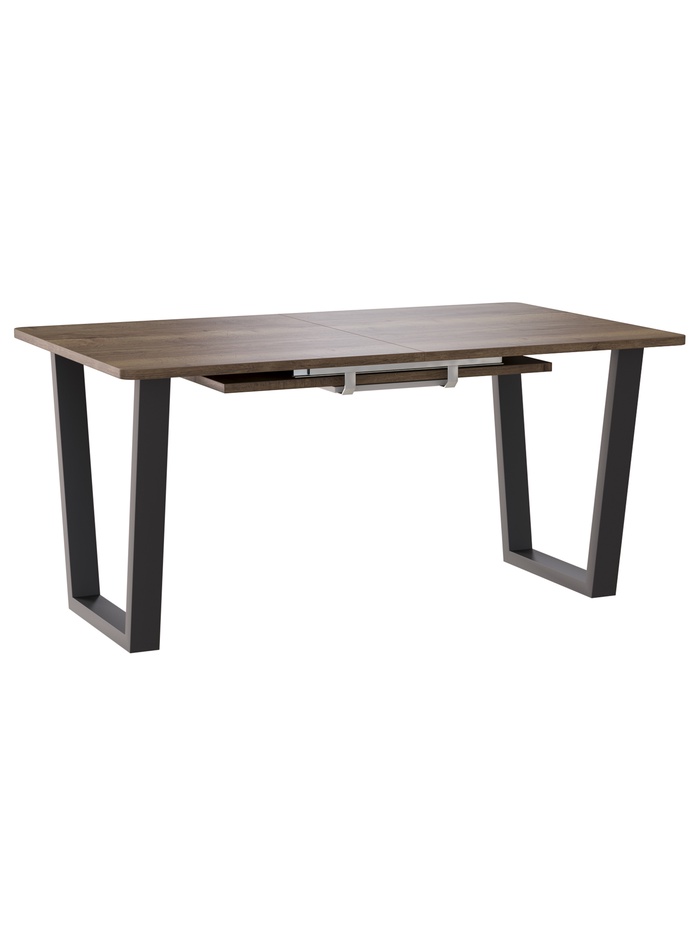 Стол раздвижной «НОРМАНД 09», 1620(2220)×950 мм, цвет дуб галифакс табак/чёрный матовый - Фото 1
