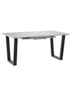 Стол раздвижной «НОРМАНД 09», 1620(2220)×950 мм, цвет мрамор белый/чёрный матовый - Фото 1
