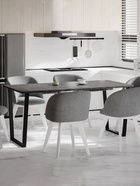 Стол раздвижной «НОРМАНД 02», d=1200(1700)×800 мм, цвет камень чёрный/чёрный матовый - Фото 2