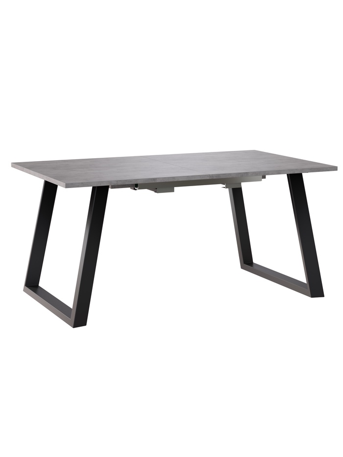 Стол раздвижной «ПЕРСЕЙ EGGER», d=1620(2620)×950 мм, цвет бетон чикаго светлый/чёрный матовый - Фото 1