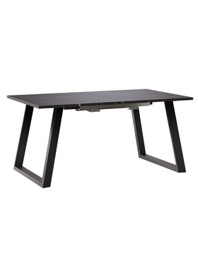 Стол раздвижной «ПЕРСЕЙ EGGER», d=1620(2620)×950 мм, цвет камень чёрный/чёрный матовый  (артикул 10924945)  большой выбор товаров оптом и в розницу по низким ценам с доставкой