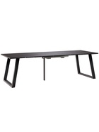 Стол раздвижной «ПЕРСЕЙ EGGER», d=1620(2620)×950 мм, цвет камень чёрный/чёрный матовый - Фото 3