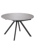 Стол раздвижной «ЛОКИ», d=1200(1580) мм, цвет бетон чикаго светлый/чёрный матовый - Фото 2