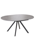 Стол раздвижной «ЛОКИ», d=1200(1580) мм, цвет бетон чикаго светлый/чёрный матовый - Фото 3