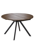 Стол раздвижной «ЛОКИ», d=1200(1580) мм, цвет дуб галифакс табак/чёрный матовый - Фото 2