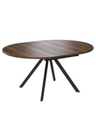 Стол раздвижной «ЛОКИ», d=1200(1580) мм, цвет дуб галифакс табак/чёрный матовый - Фото 3